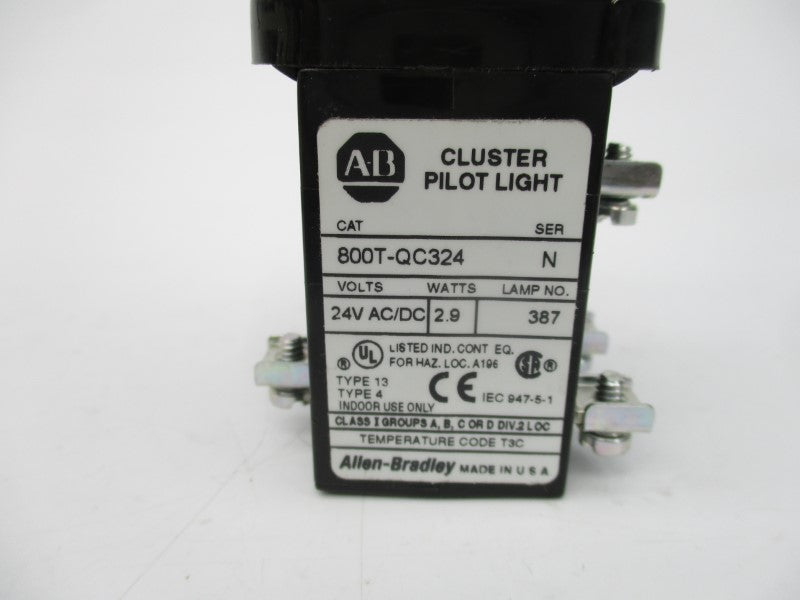 ALLEN BRADLEY 800T-QC324 SER. N 24VAC/DC (WH) NSMP