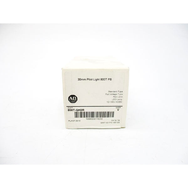 ALLEN BRADLEY 800T-QH2R SER. V 12-130VAC/DC (WH) NSFS
