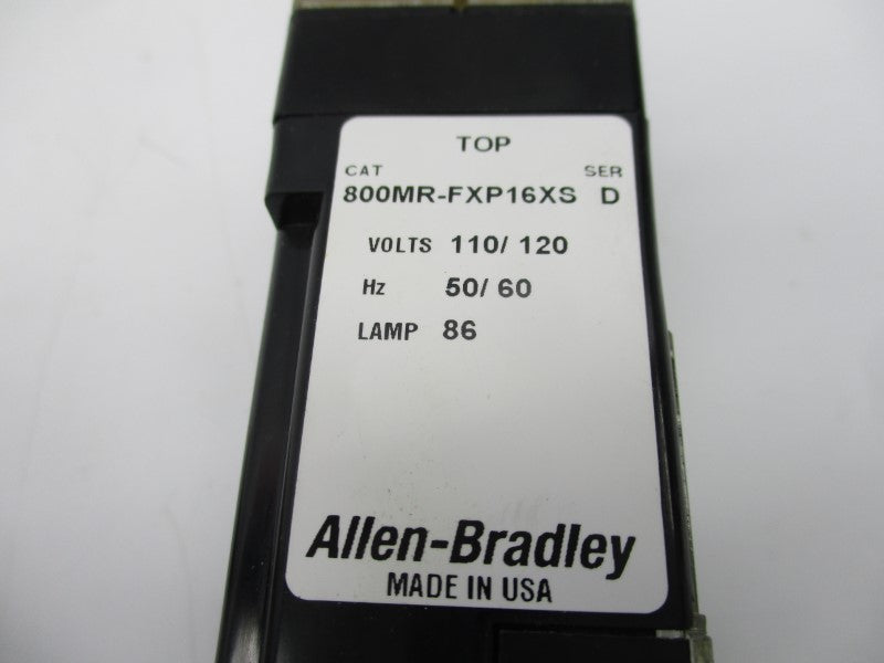 ALLEN BRADLEY 800MR-FXP16BAS SER. D 110/120V (GY/BL) NSMP