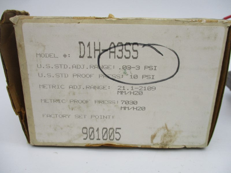 BARKSDALE D1H-A3SS 600V 0.03-3PSI NSMP