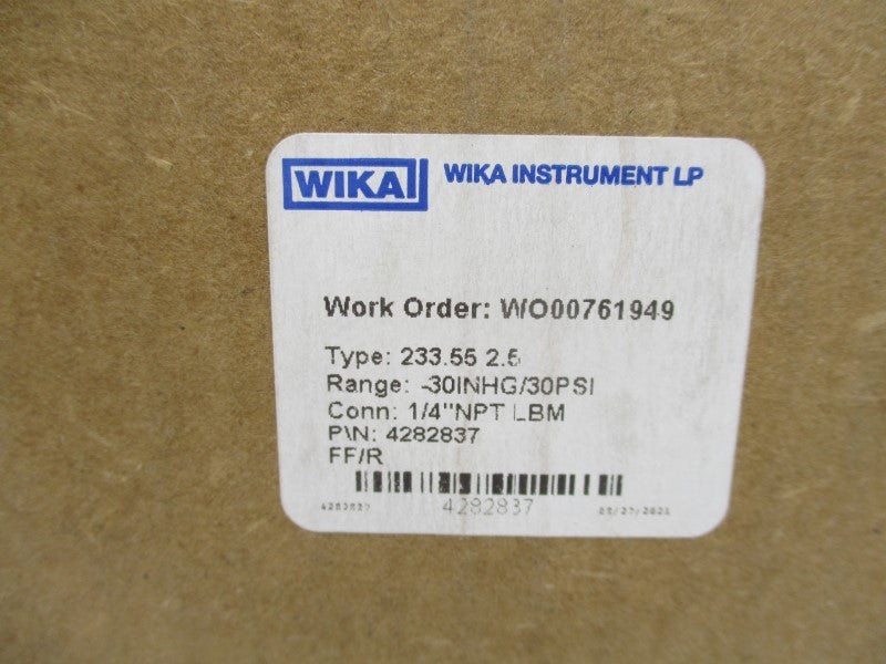 WIKA 4282837 30PSI 1/4" NSMP