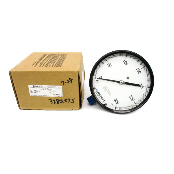 ASHCROFT 60-2462-SS-04L-300# 0-300PSI 6" NSMP