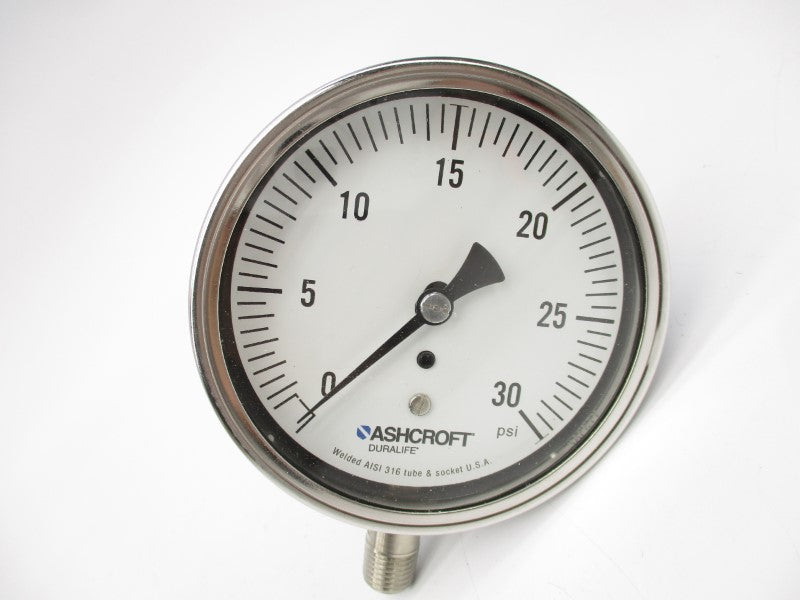 ASHCROFT 35-1009-SW-02L-30#-XSG 0-30PSI 3-1/2" NSMP