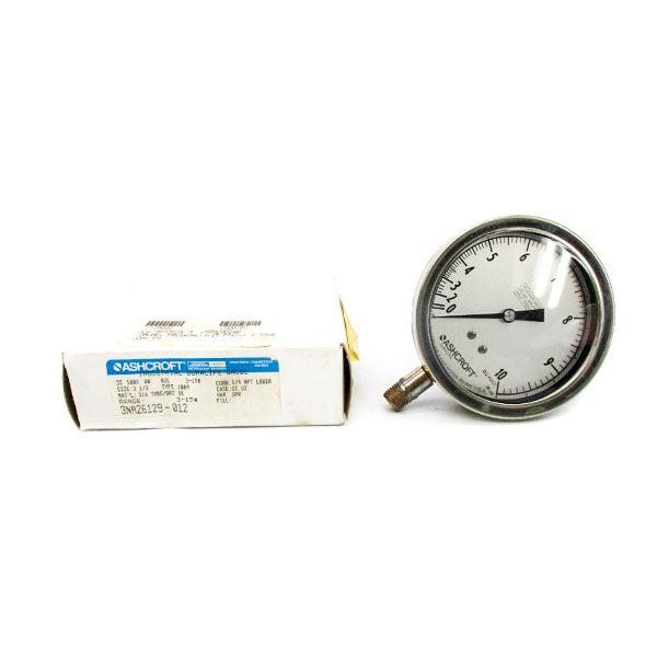 ASHCROFT 351009AW02L3-15# 3-15PSI 0-10 3-1/2" NSMP