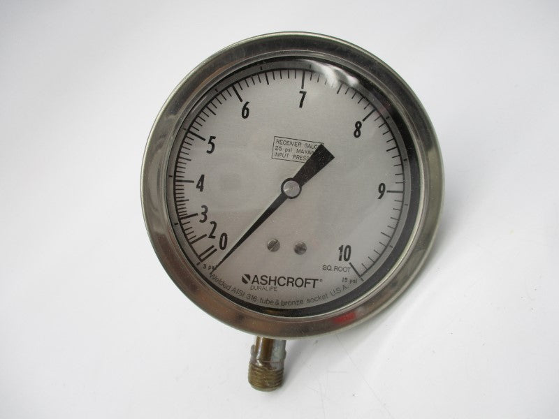 ASHCROFT 351009AW02L3-15# 3-15PSI 0-10 3-1/2" NSMP