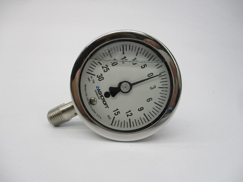 ASHCROFT 25-1009-SWL-02L-30IMV&15#-XSG -30-15PSI 2-1/2" NSMP
