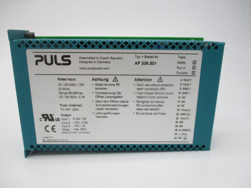PULS AP336.501 100-240VAC 1.5A NSMP