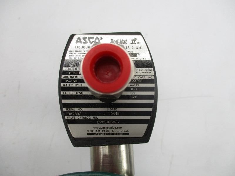 ASCO EV8316G82V 110/120V 15-150PSI 3/8" NSMP