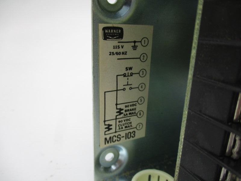 WARNER ELECTRIC MCS-103 115V .5A NSNP