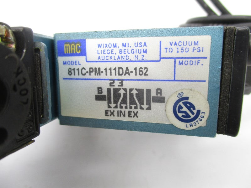 MAC 811C-PM-111DA-162 110/120V 25-150PSI NSNP