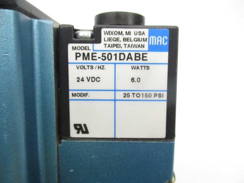MAC 6211C-112-PM-501DA 24VDC 25-150PSI NSNP