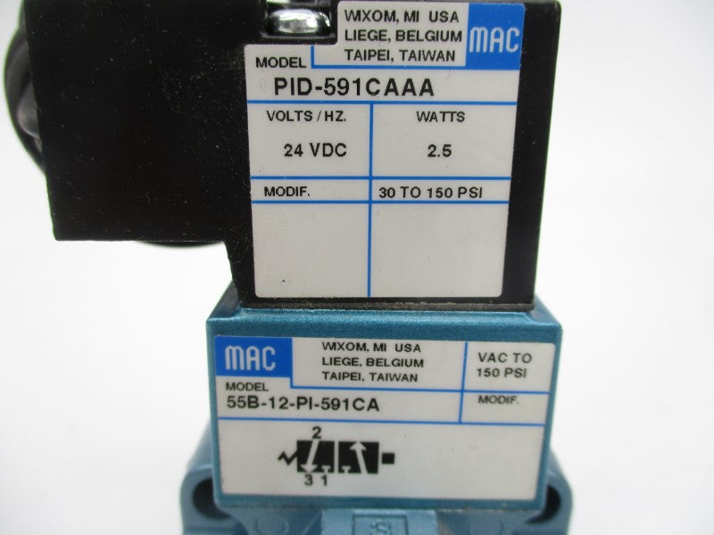 MAC 55B-12-PI-591CA 24VDC 30-150PSI NSNP