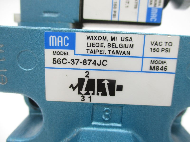 MAC 56C-37-874JC 24VDC 25-150PSI UNMP