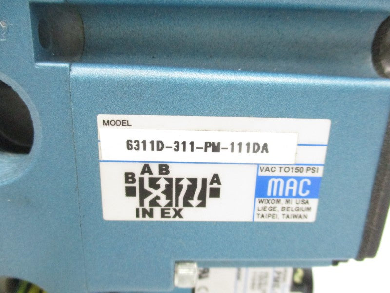 MAC 6311D-311-PM-111DA 110/120V 25-150PSI UNMP
