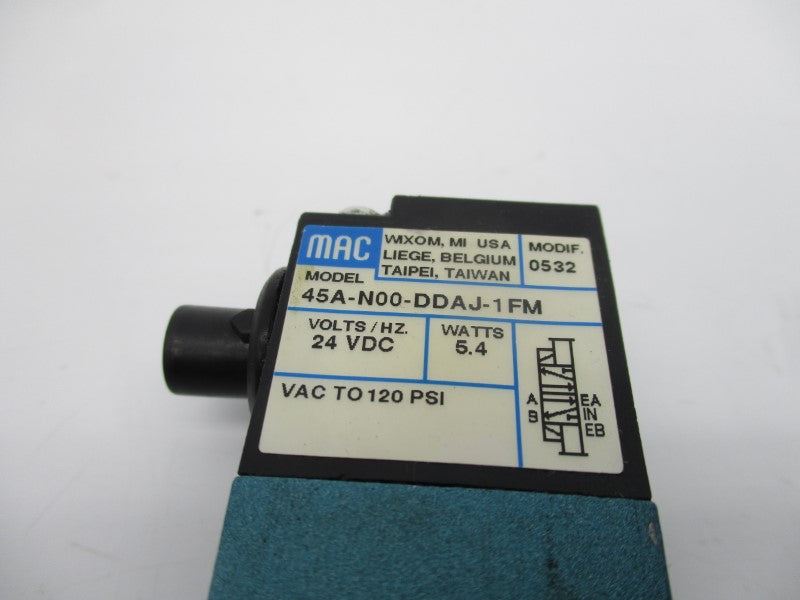 MAC 45A-N00-DDAJ-1FM 24VDC 120PSI UNMP