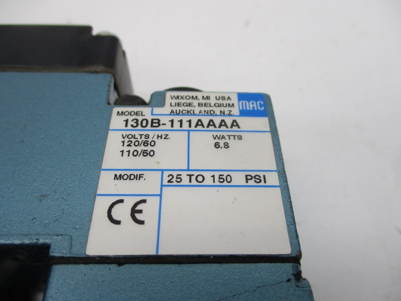 MAC 130B-111AAAA 110/120V 25-150PSI UNMP