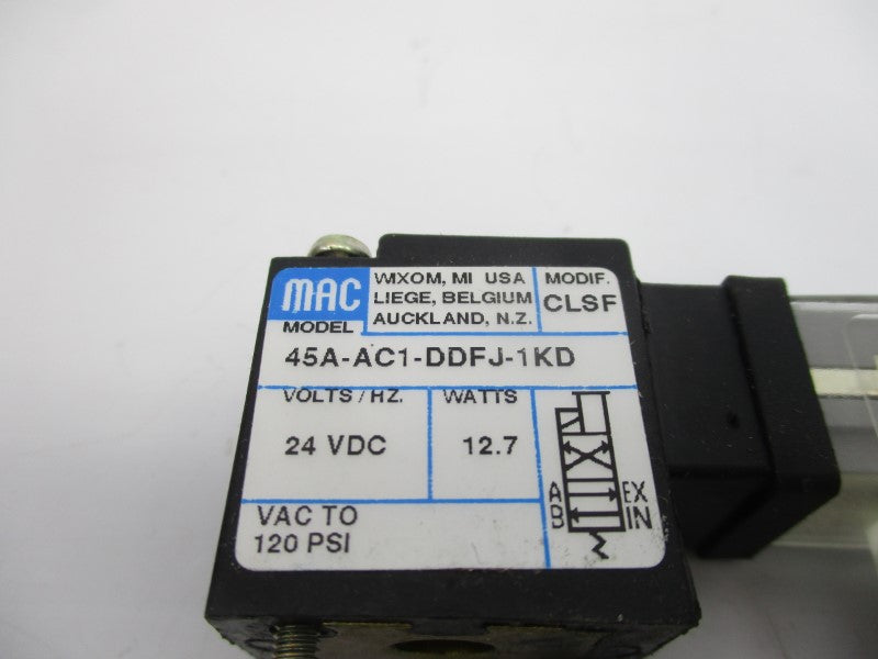 MAC 45A-AC1-DDFJ-1KD 24VDC 120PSI (AS PICTURED) NSNP