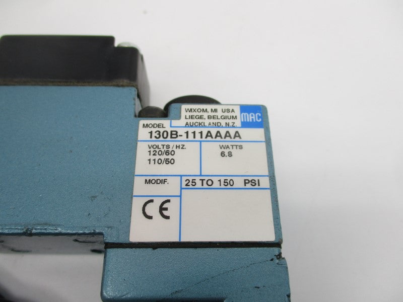 MAC 130B-601CAAA 12VDC 25-150PSI UNMP
