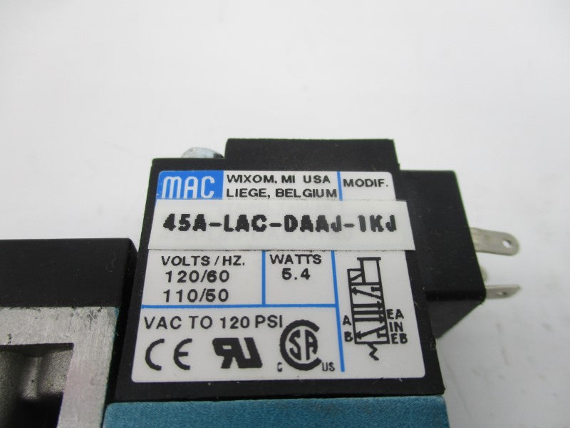 MAC 45A-LAC-DAAJ-1KJ 110/120V 120PSI UNMP
