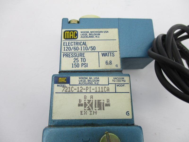 MAC 721C-12-PI-111CA 110/120V 25-150PSI UNMP