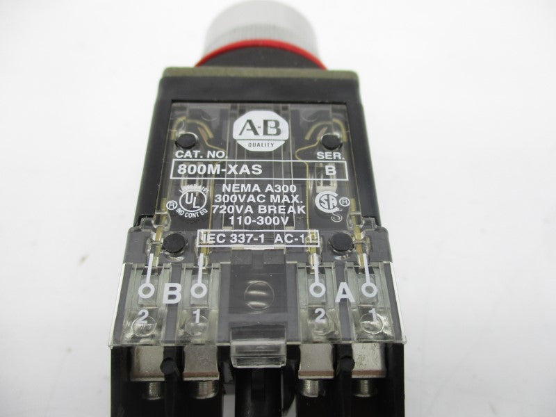ALLEN BRADLEY 800T-A2AS SER. C 300VAC (GY/BL) NSMP