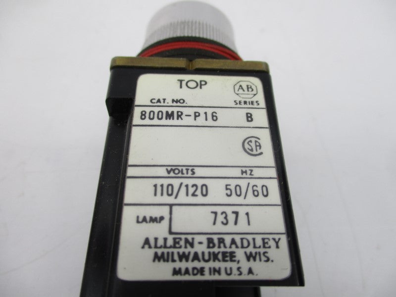 ALLEN BRADLEY 800MR-P16 SER. B 110/120V (BK/YL) NSMP