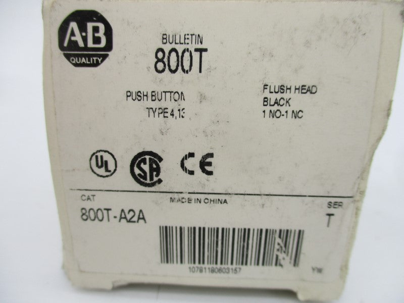 ALLEN BRADLEY 800T-A2A SER. T 600V (AS PICTURED1) (WH) NSMP