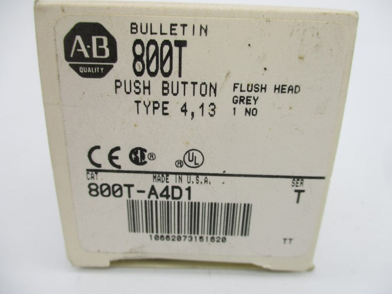 ALLEN BRADLEY 800T-A4D1 SER. T 600V (AS PICTURED) (WH) NSMP