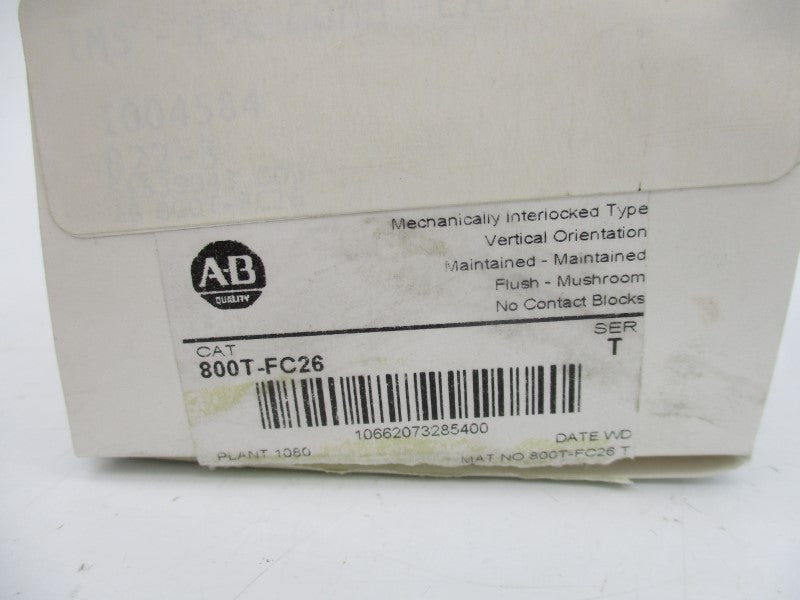 ALLEN BRADLEY 800T-FC26 SER. T (WH) NSMP