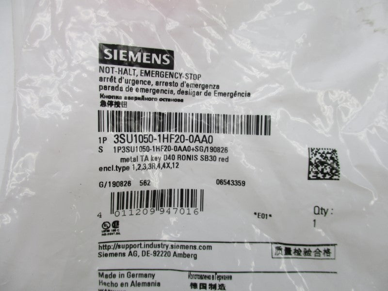 SIEMENS 3SU1050-1HF20-0AA0 NSMP