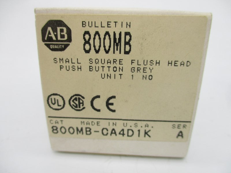 ALLEN BRADLEY 800MB-CA4D1K SER. A 300VAC (GY/BL) NSMP