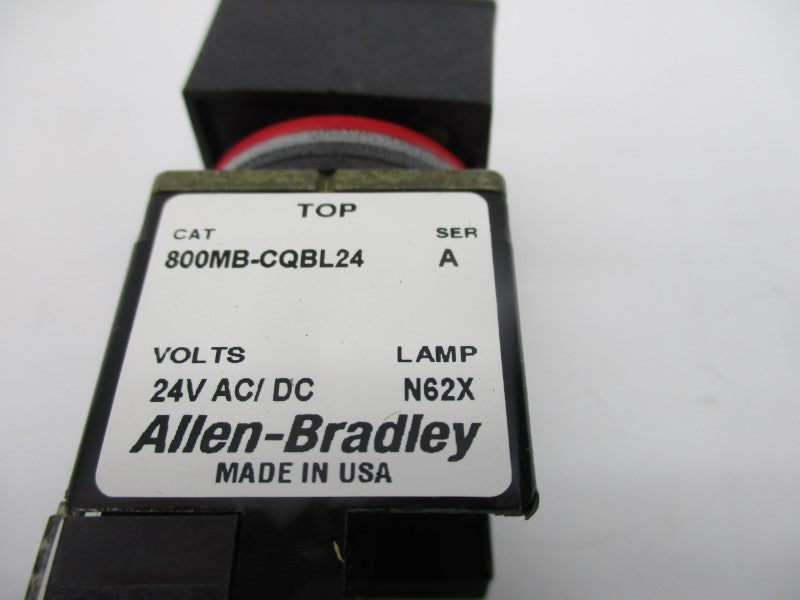 ALLEN BRADLEY 800MB-CQBL24RA SER. A 300VAC (GY/BL) NSMP
