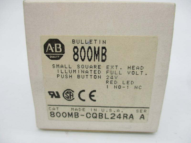 ALLEN BRADLEY 800MB-CQBL24RA SER. A 300VAC (GY/BL) NSMP