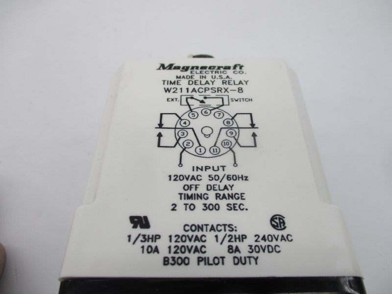 MAGNECRAFT W211ACPSRX-8 120VAC 10A 2-300S NSMP