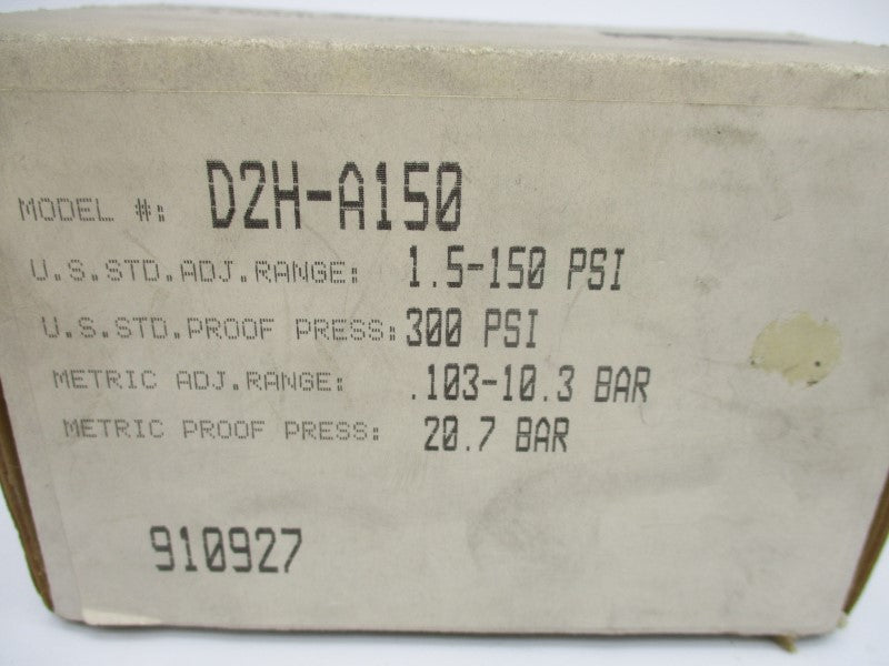 BARKSDALE D2H-A150 600V 1.5-150PSI NSMP
