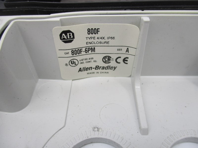 ALLEN BRADLEY 800F-6PM SER. A (BR/WH) NSMP