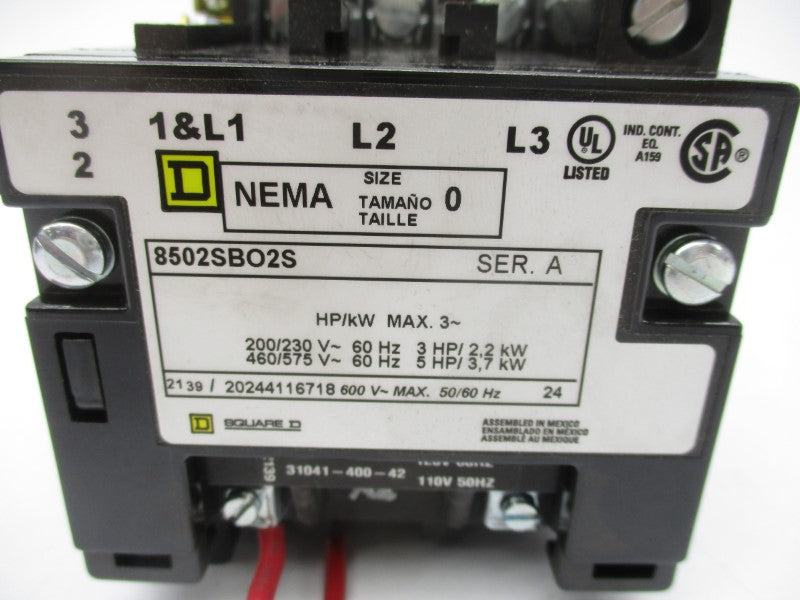 SQUARE D 8502SBO2S SER. A 110/120V (AS PICTURED) NSNP