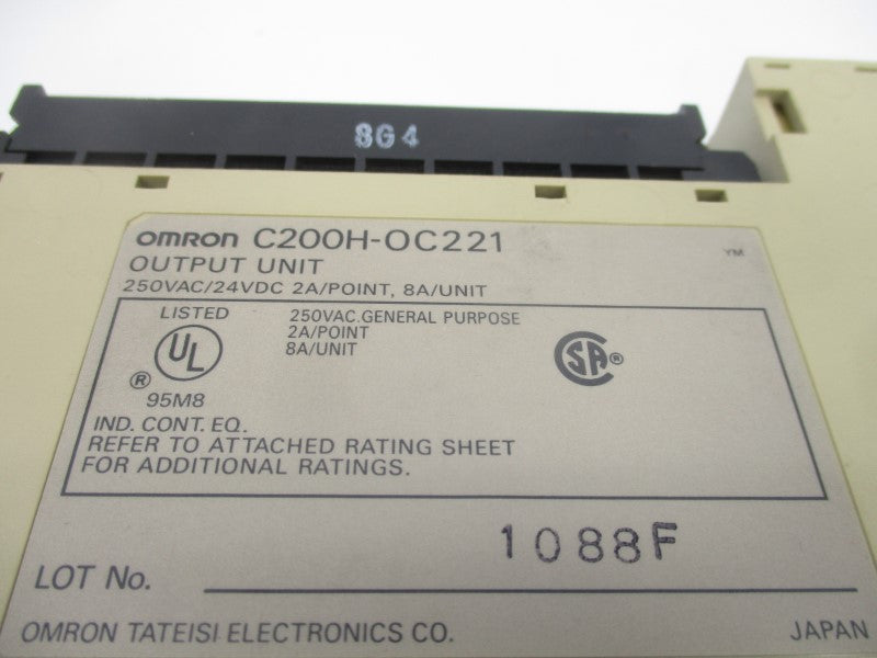 OMRON C200H-0C221 250VAC 8A (AS PICTURED) UNMP