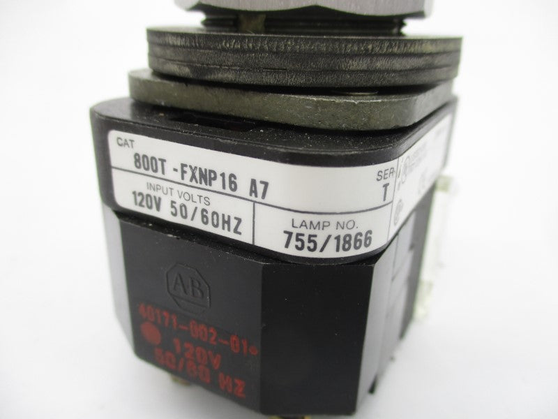 ALLEN BRADLEY 800T-FXNP16BA7 SER. T 120V (WH) NSMP