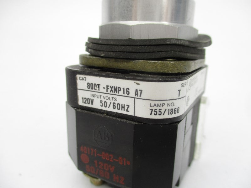 ALLEN BRADLEY 800T-FXNP16BA7 SER. T 120V NSNP
