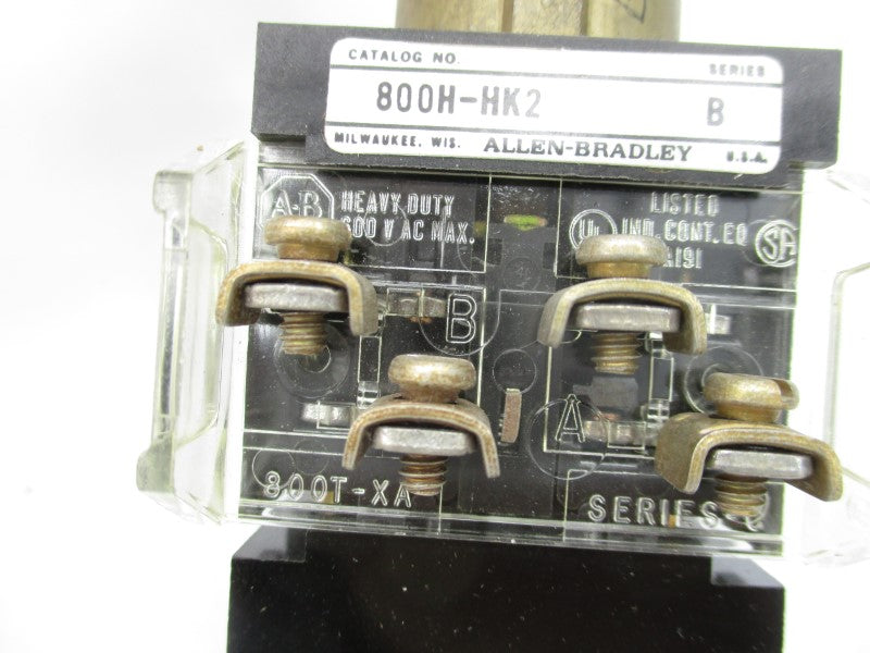 ALLEN BRADLEY 800H-HK2A SER. B 600VAC NSNP
