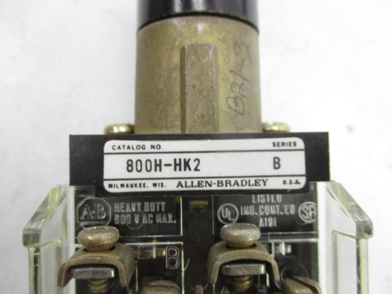 ALLEN BRADLEY 800H-HK2A SER. B 600VAC NSNP