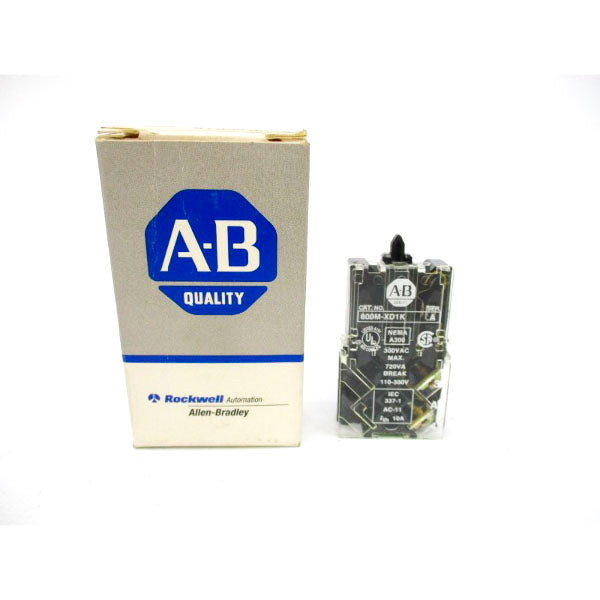 ALLEN BRADLEY 800M-XD1K SER. A 300VAC (GY/BL) NSMP