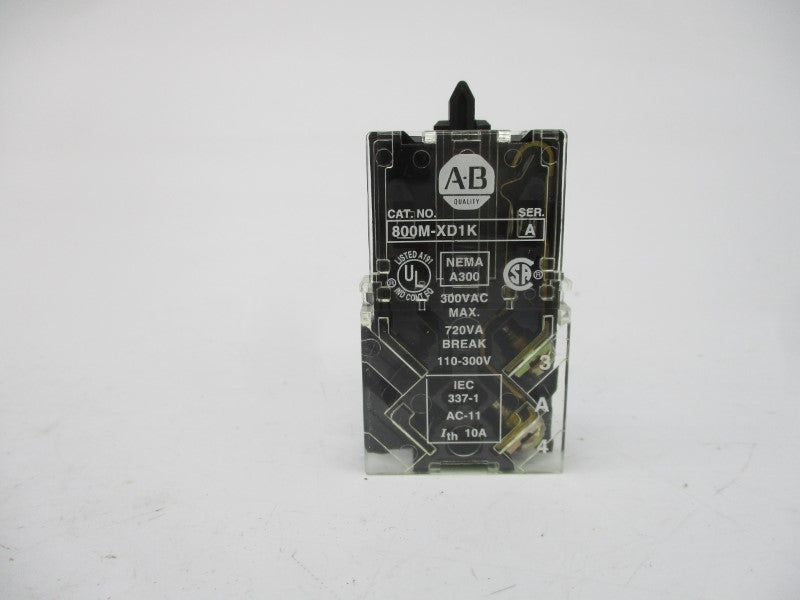 ALLEN BRADLEY 800M-XD1K SER. A 300VAC (GY/BL) NSMP