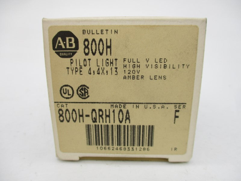 ALLEN BRADLEY 800H-QRH10A SER. F 120V (GY/BL) NSMP