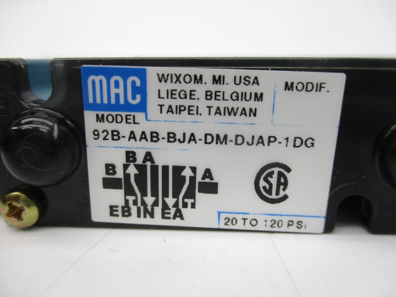 MAC 92B-AAB-BJA-DM-DJAP-1DG 110/120V 20-120PSI NSMP