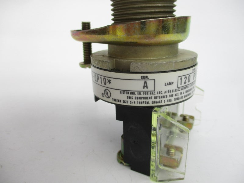 ALLEN BRADLEY 800H-QP10 SER. A 120VAC/DC (BK/YL) NSMP