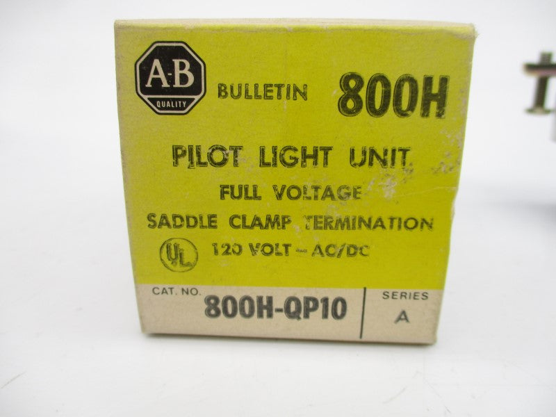 ALLEN BRADLEY 800H-QP10 SER. A 120VAC/DC (BK/YL) NSMP