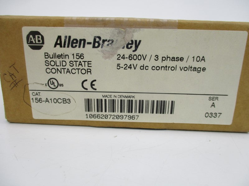 ALLEN BRADLEY 156-A10CB3 SER. A 5-24VDC 10A (BR/WH) NSMP