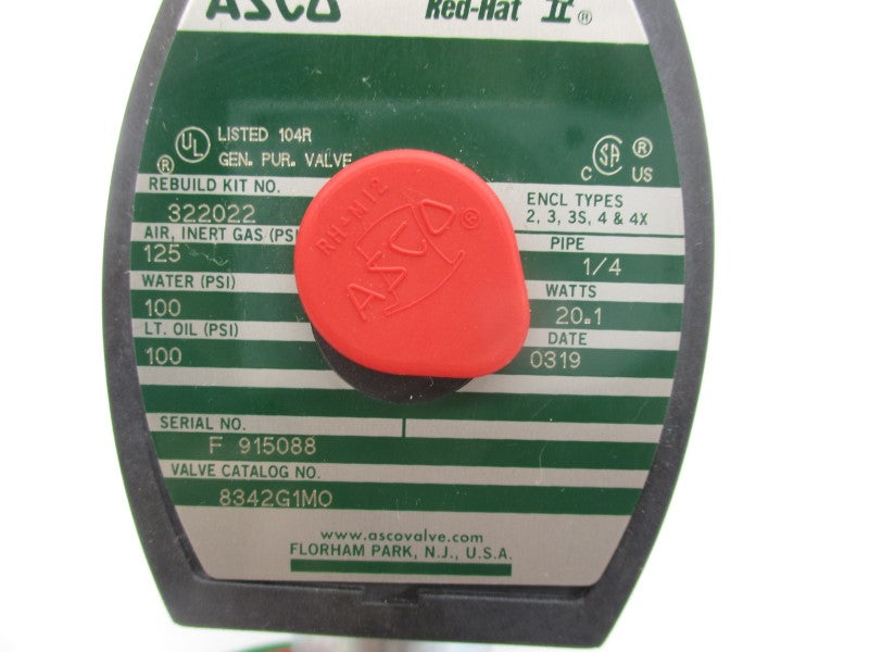 ASCO 8342G1MO 120V 100-125PSI 1/4" NSMP